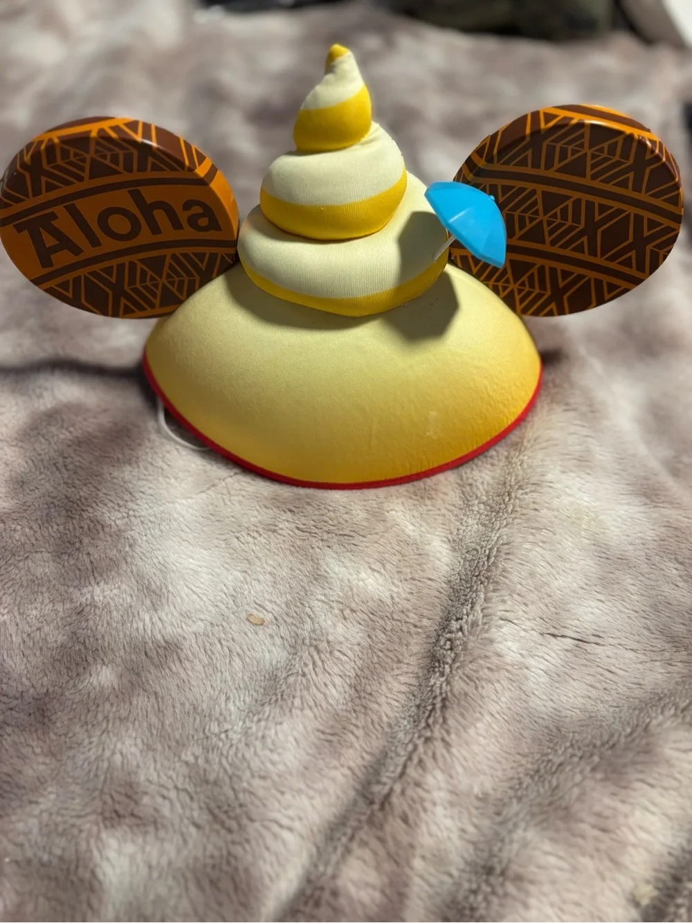 Disney Parks Aloha Dole Whip Mickey Ear Hat Pineapple Soft Serve
